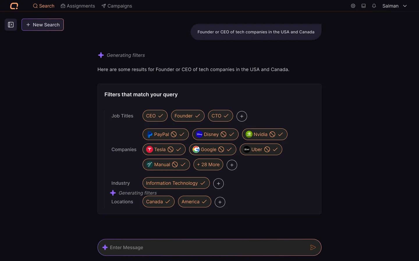 The AI extracts filters automatically or asks clarifying questions. Users can preview, add, or remove filters manually or via prompt, keeping control …