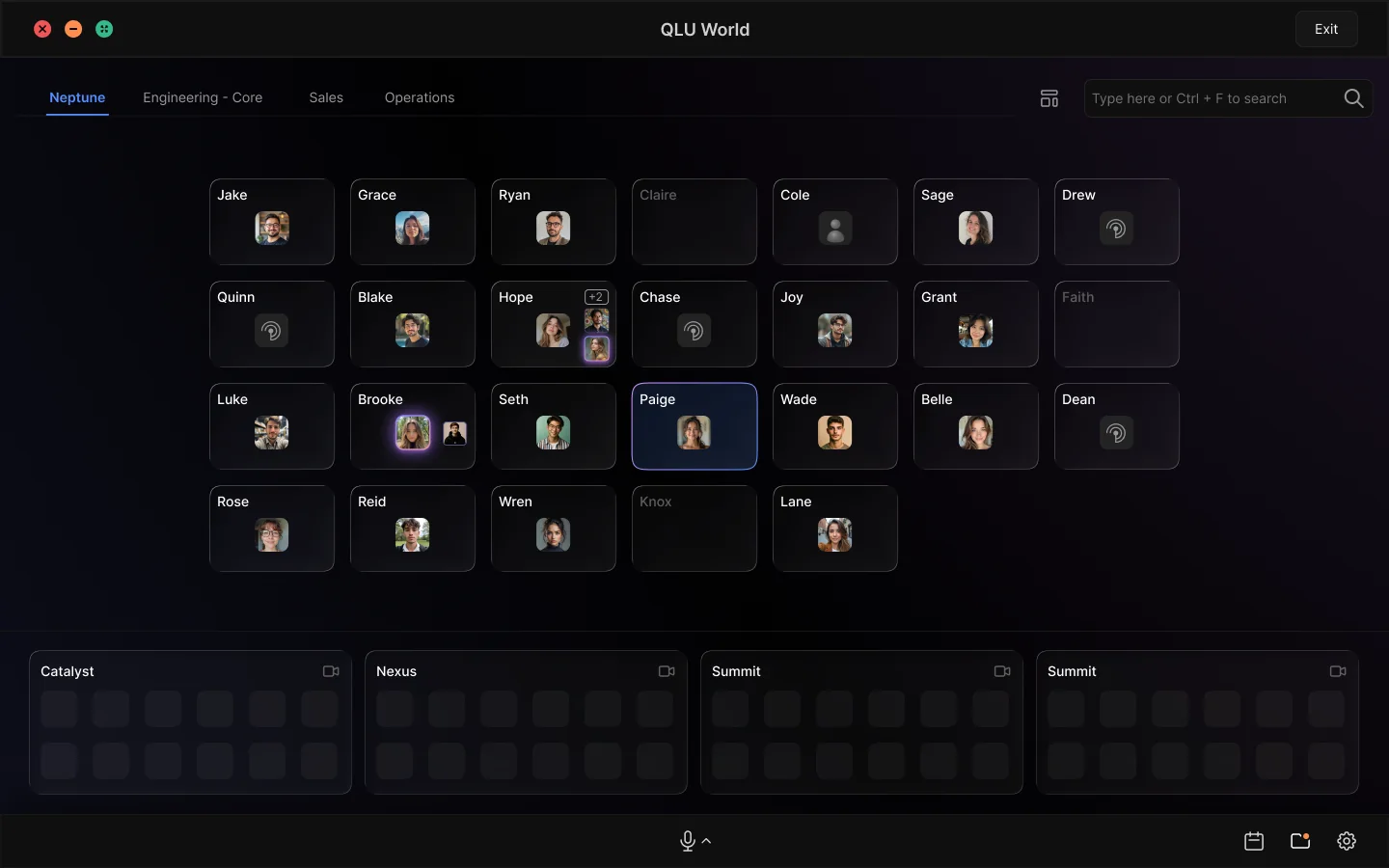 Home view is the central hub where you can see teammates&rsquo; rooms, invite or join them, search for people, open your calendar, and step into meeti…